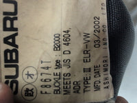 2002 2002 Subaru Impreza GD GDABK8D Right Rear Seat belt