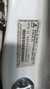 Left Rear Lock Actuator, 2015, Mitsubishi, Mirage | T&H Wreckers