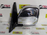 2000 - 2006 Mitsubishi Pajero NM NP Left Door Mirror | Power Adjust, Chrome