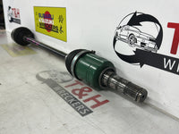 Dec 2012 to Jan 2014 - Subaru Forester SJ Automatic - Left Driveshaft - Front, Green Cv Joint - outer joint close-up