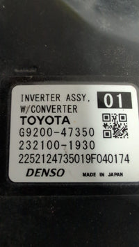 Inverter, G92004735023210019302252124735019F040174, 2019, Toyota, Corolla, Hybrid, E210 — tag 9984