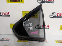 Right Rear Quarter Door Glass, 2011, Honda, Accord, Euro, CU