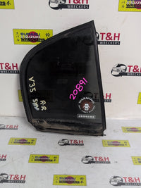 2001 - 2007 Nissan Skyline V35 Right Rear Quarter Door Glass