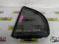 2006 - 2011 Honda Civic FD Left Rear Quarter Door Glass