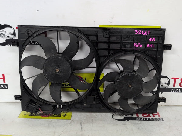 Volkswagen Polo 6R 2010-2014 Dual Fan Assembly 1.4L Petrol Turbocharged