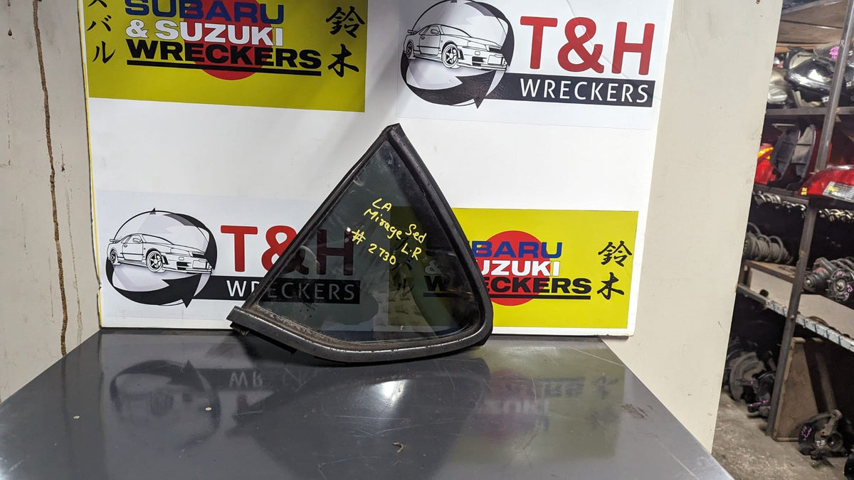 Left Rear Quarter Door Glass, 2015, Mitsubishi, Mirage