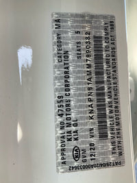 Oct 2015 to Aug 2021 - Kia Sportage QL - Right Rear Seat belt