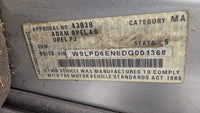 Opel Astra J Hatch Dec 2009-Jun 2015 Front Courtesy Interior Light