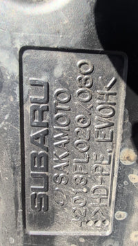 Dec 2020 to Current - Subaru Outback 7th Generation Petrol 2.5L Engine Code FB25 - Fuel Tank
