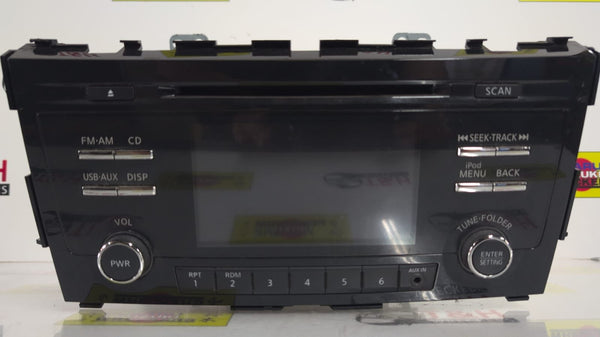 - Stereo Head Unit, 281853TP0B, 2013, Nissan, Altima, V L33