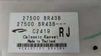 Heater/AC Controls, 27500 BR43B, 2012, Nissan, Dualis, Ti, I J10