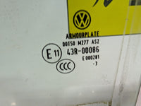 Left Rear Door Glass, 2013, Volkswagen, Polo, Trendline, MK5 - 6C 6R