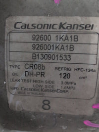 2014 A/C Compressor, 92600 1KA1B, 2014, Nissan, Juke, F15