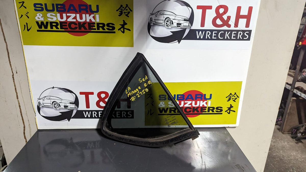 Right Rear Quarter Door Glass, 2015, Mitsubishi, Mirage
