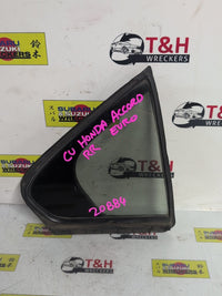 2008 - 2013 Honda Accord CU Right Rear Quarter Door Glass