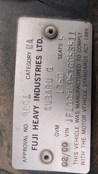 2000 2000 Subaru Impreza GC GC8HK8P Master Power Window Switch